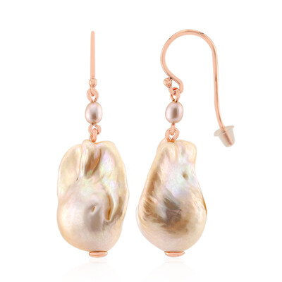 Peach Ming Pearl Silver Earrings (TPC)