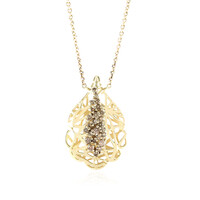 9K I2 Champagne Diamond Gold Necklace (Ornaments by de Melo)