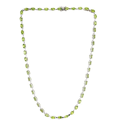 Burmese Peridot Silver Necklace