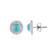 Sleeping Beauty Turquoise Silver Earrings