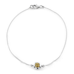 Yellow Zircon Silver Bracelet