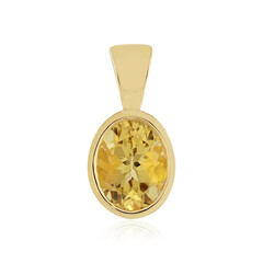 Yellow Beryl Silver Pendant