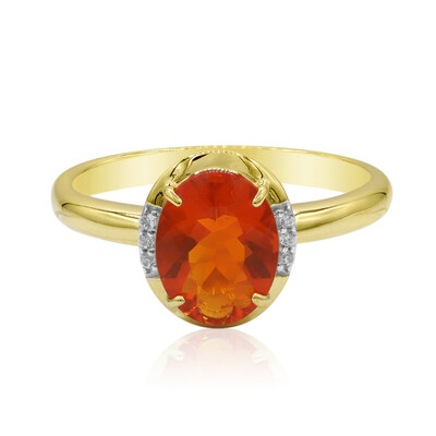 9K Mexican Fire Opal Gold Ring (Adela Gold)