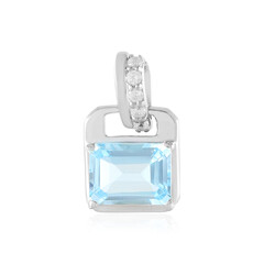 Sky Blue Topaz Silver Pendant