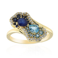 9K Blue Sapphire Gold Ring (Adela Gold)