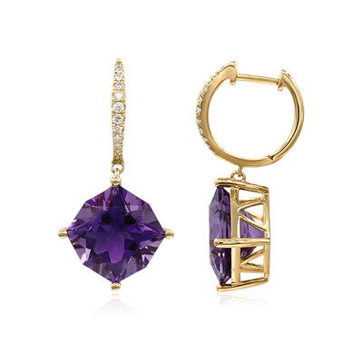 14K Amethyst Gold Earrings