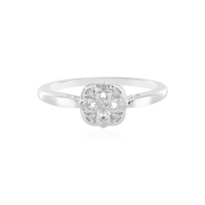 I2 (I) Diamond Silver Ring