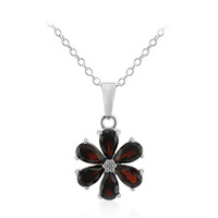 Garnet Silver Necklace