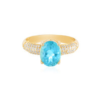 Paraiba Color Topaz Silver Ring