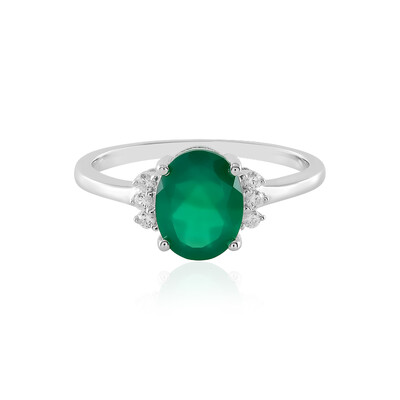 Green Onyx Silver Ring