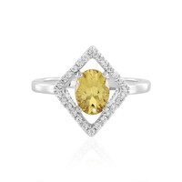 Yellow Beryl Silver Ring