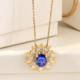 9K AAA Tanzanite Gold Pendant (de Melo)