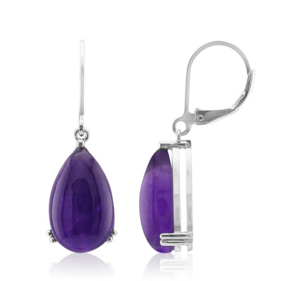 Amethyst Silver Earrings