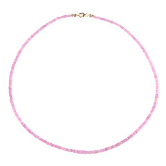 9K Ceylon Pink Sapphire Gold Necklace