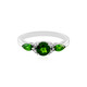 Russian Diopside Silver Ring