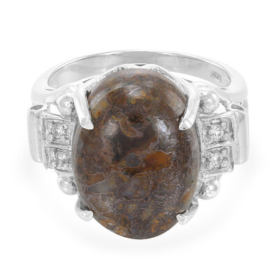 Dinosaur Bone Silver Ring