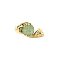 Green Quartz Silver Ring