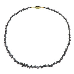 Black Diamond Silver Necklace(Adela Silber)