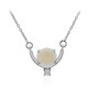 White Opal Silver Necklace