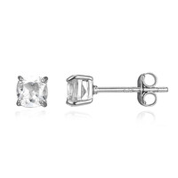 White Topaz Silver Earrings