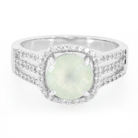 Prehnite Silver Ring