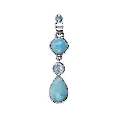 Larimar Silver Pendant