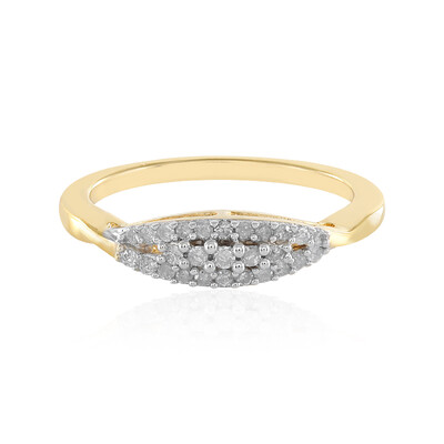 I2 (I) Diamond Silver Ring