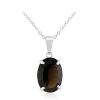 Smoky Quartz Silver Necklace