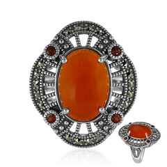 Carnelian Silver Ring (Annette classic)