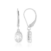 White Topaz Silver Earrings