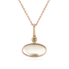 Green Moonstone Silver Necklace (KM by Juwelo)