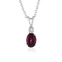 Magenta Garnet Silver Necklace