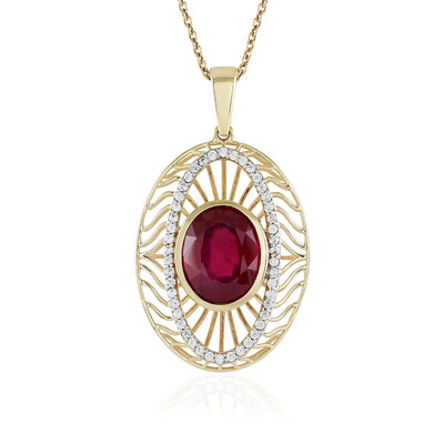 9K Madagascar Ruby Gold Necklace (Ornaments by de Melo)