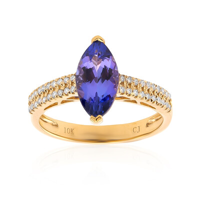 10K AAA Tanzanite Gold Ring