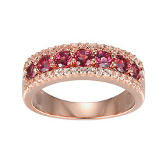 Rhodolite Silver Ring