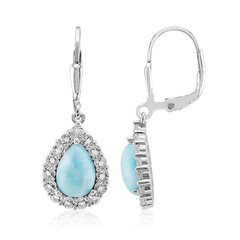 Larimar Silver Earrings