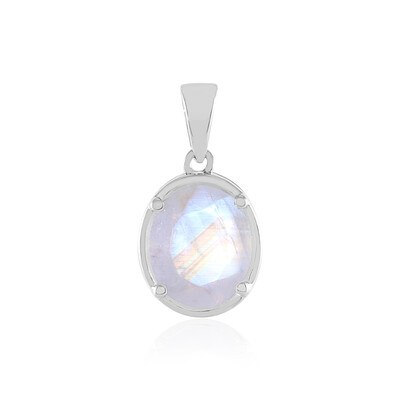 Rainbow Moonstone Silver Pendant