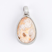 Lace Agate Silver Pendant