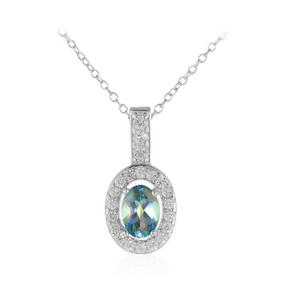 Bluegreen Mystic Topaz Silver Necklace