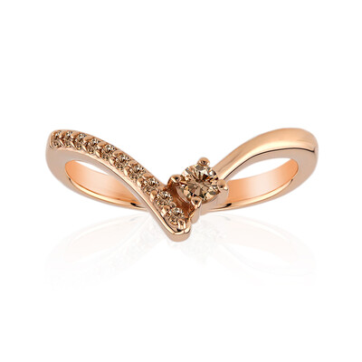 9K SI1 Argyle Rose De France Diamond Gold Ring (Annette)