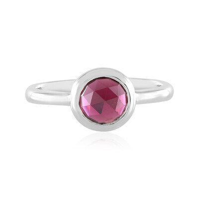 Raspberry Rhodolite Silver Ring