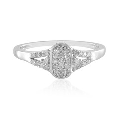 I2 (I) Diamond Silver Ring