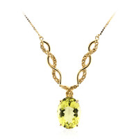 Lemon Citrine Silver Necklace