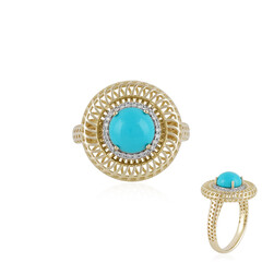 9K Sleeping Beauty Turquoise Gold Ring (Ornaments by de Melo)