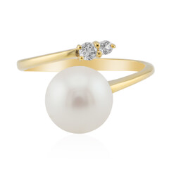 9K White Freshwater Pearl Gold Ring (TPC)