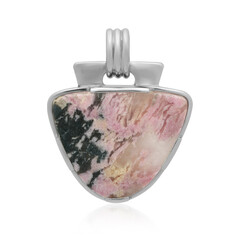 Sulavesi Rhodonite Silver Pendant (Bali Barong)