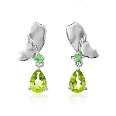 Peridot Silver Earrings