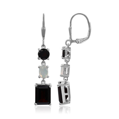 Garnet Silver Earrings