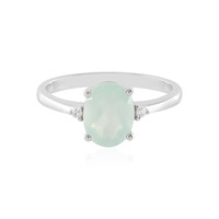 Aqua Chalcedony Silver Ring