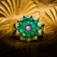 Zambian Emerald Silver Ring (Gems en Vogue)